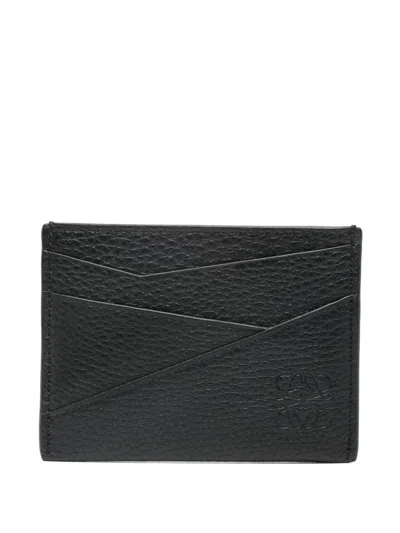 Loewe Puzzle Edge Leather Card Case In Black