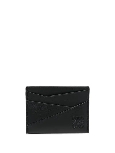 Loewe Puzzle Edge Leather Card Case In Black