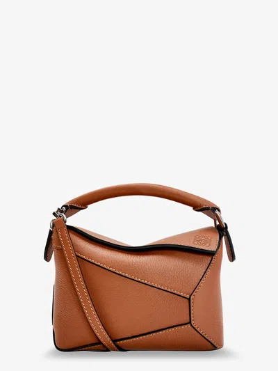 Loewe Mini Puzzle Edge Bag In Classic Leather Skin For Woman In Brown
