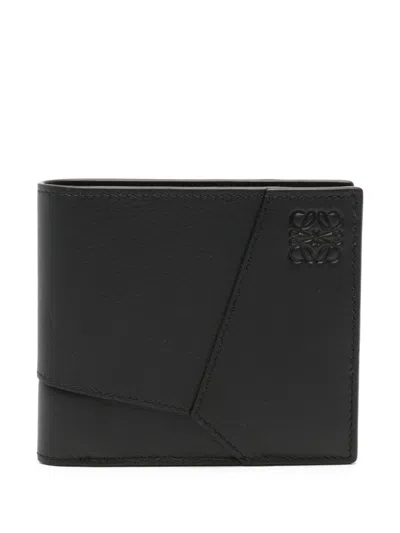 Loewe Puzzle Edge Leather Wallet In Black