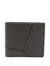 Loewe Men Puzzle Edge Leather Wallet In Gray