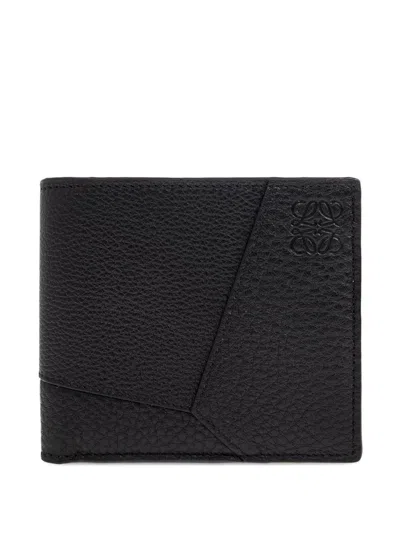 Loewe Puzzle Edge Leather Wallet In Grey