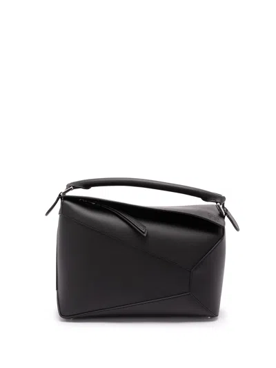 Loewe `puzzle Edge` Medium Bag In Black