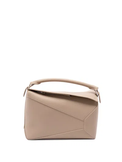 Loewe `puzzle Edge` Medium Bag In Sand
