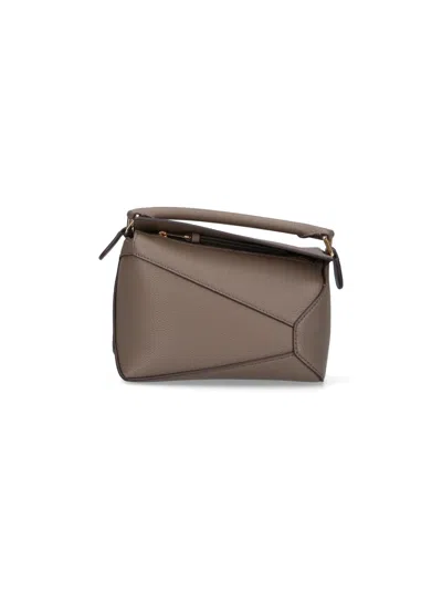 Loewe "puzzle Edge" Mini Bag In Brown