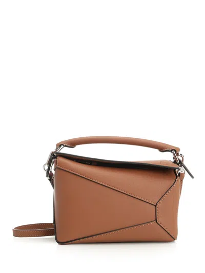 LOEWE PUZZLE EDGE MINI BAG HANDBAGS BROWN