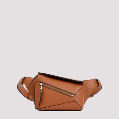 Loewe Puzzle Edge Mini Leather Belt Bag In Brown