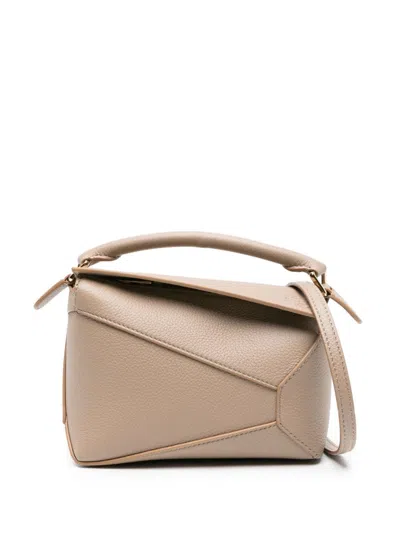 Loewe Puzzle Leather Mini Bag In Brown