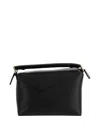 Loewe Puzzle Edge Mini Leather Handbag In Black