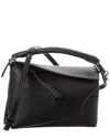 Loewe Puzzle Edge Mini Leather Shoulder Bag In Black