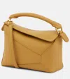 Loewe Puzzle Edge Mini Leather Shoulder Bag In Brown