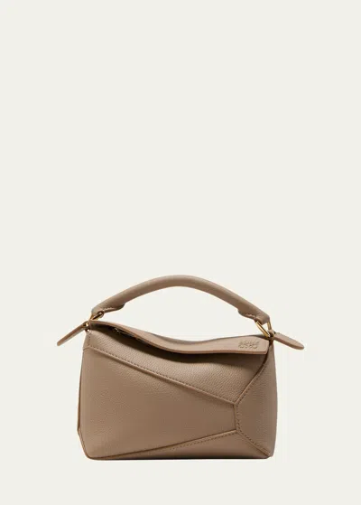 LOEWE PUZZLE EDGE MINI TOP-HANDLE BAG IN GRAINED LEATHER