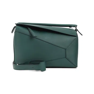 Loewe Puzzle Edge New Large Shoulder Bag Men In Green
