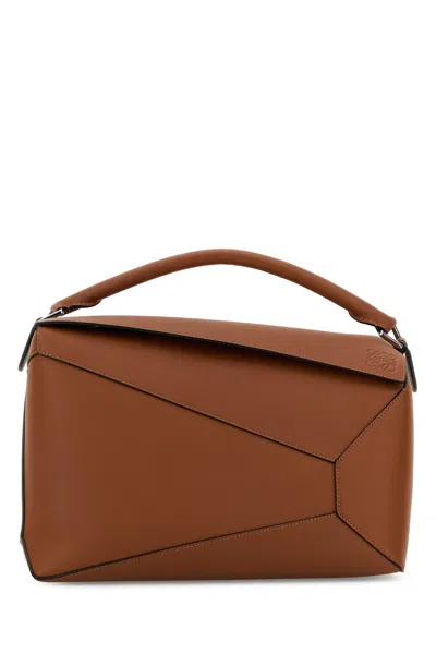 Loewe Large Puzzle Bag In Classic Calfskin In Brown