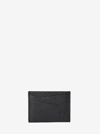 Loewe Puzzle Edge Plain Cardholder In Black