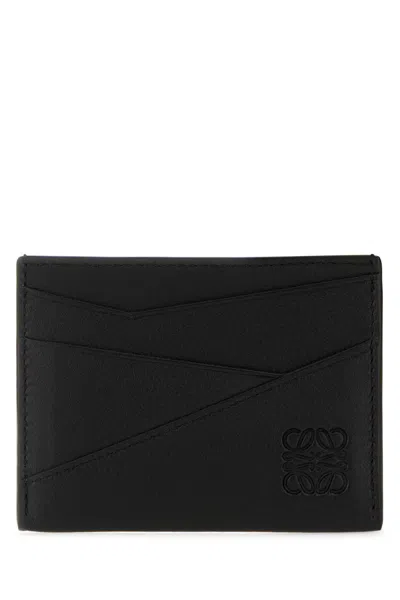 Loewe Puzzle Edge Plain Cardholder In Black