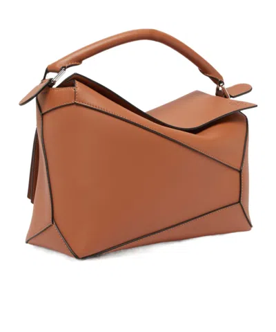 Loewe Puzzle Edge Shoulder Bag In Tan