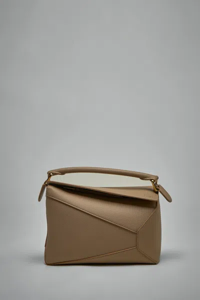 Loewe Puzzle Edge Small Bag In Sand