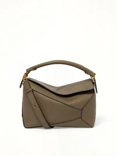 Loewe Puzzle Edge Small Bag In Brown