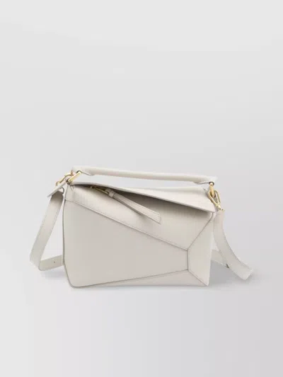 Loewe Puzzle Edge Small Cross-body Bag In White