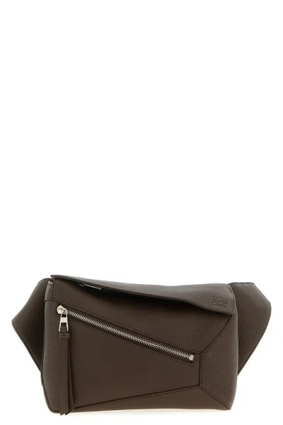 Loewe 'puzzle Edge' Small Fanny Pack In Brown