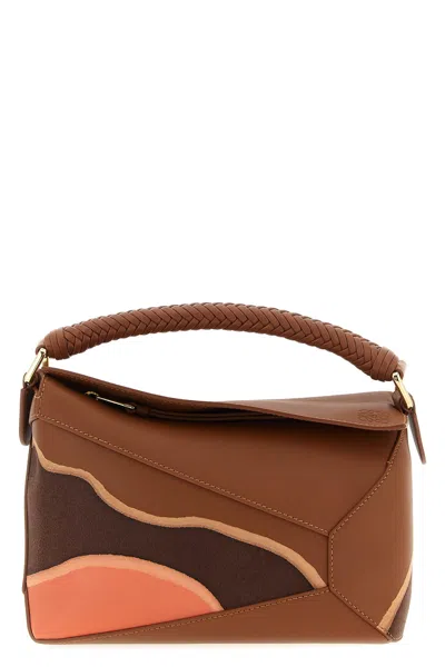 Loewe 'puzzle Edge' Small Handbag In Brown
