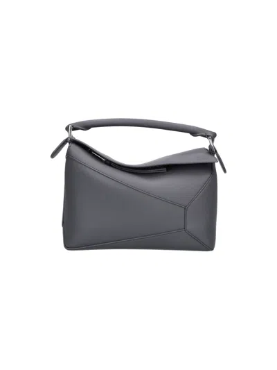 Loewe 'puzzle Edge' Small Handbag In Gray