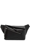 Loewe Puzzle Edge Small Leather Belt Bag In Black