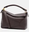 Loewe Puzzle Edge Small Leather Shoulder Bag In Brown