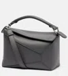 Loewe Puzzle Edge Small Leather Shoulder Bag In Gray