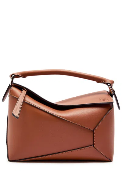LOEWE LOEWE PUZZLE EDGE SMALL LEATHER TOP HANDLE BAG