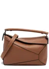 Loewe Puzzle Small Leather Handbag In Tan