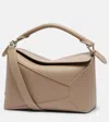 Loewe Puzzle Edge Small Leather Tote Bag In Brown