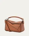 Loewe Puzzle Edge Small Shoulder Bag In Calfskin Leather In Brown