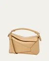 Loewe Puzzle Edge Small Shoulder Bag In Calfskin Leather In Sand