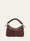 Loewe Puzzle Edge Small Top-handle Bag In Bicolor Leather In Crimson Dark Burg