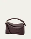 Loewe Puzzle Edge Small Top-handle Bag In Grain Leather In Brown