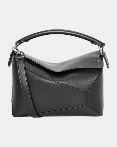 Loewe Puzzle Edge Small Top-handle Bag In Leather In Black