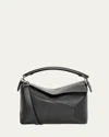 Loewe Small Leather Puzzle Top-handle Bag In Black