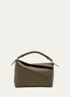 Loewe Puzzle Edge Small Top-handle Bag In Leather In Brown