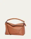 Loewe Puzzle Edge Small Top-handle Bag In Leather In Tan
