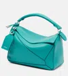 Loewe Puzzle Small Leather Tote Bag In Blue