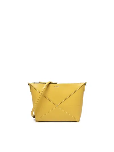 Loewe Puzzle Fold Clutch In Yellow