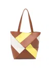 Loewe Puzzle Fold Graphic Medium Tote In Brown