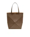 Loewe Puzzle Fold Large Tote Bag In Brown