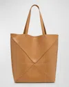 Loewe Puzzle Fold Large Tote Bag In Shiny Leather