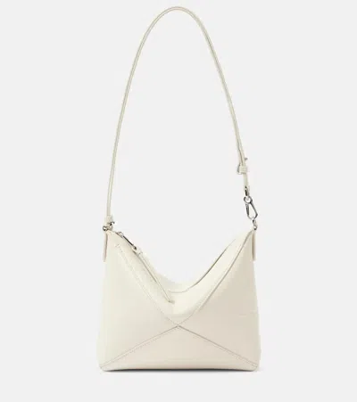 Loewe Puzzle Fold Leather Clutch In White