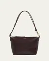 Loewe Puzzle Fold Leather Pouch Shoulder Bag In 7240 Dark Burgundy