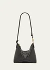 Loewe Puzzle Fold Leather Pouch Shoulder Bag In Black