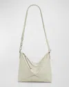 Loewe Puzzle Fold Leather Pouch Shoulder Bag In Sea Salt